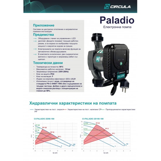PALADIO- ЕЛЕКТРОННА ПОМПА, щепсел, кабел PALADIO- ЕЛЕКТРОННА ПОМПА, щепсел, кабел